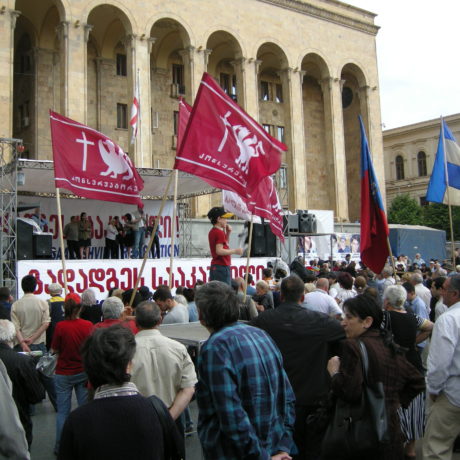 Demonstrasjoner i Tblisi, Georgia.