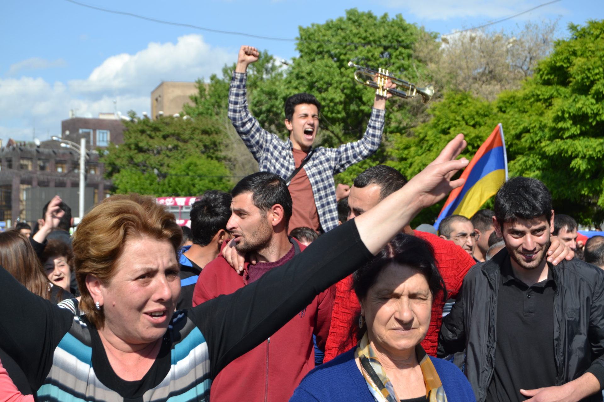 NHCs Lene Wetteland rapporterte fra fløyelsesrevolusjonen i Armenia våren 2018.