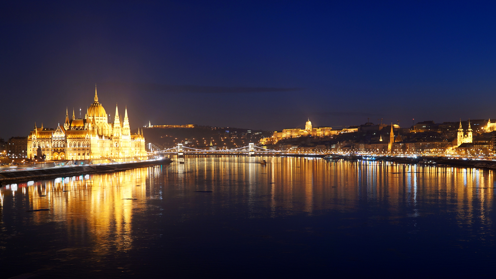 Budapest, Ungarn, om vinteren.