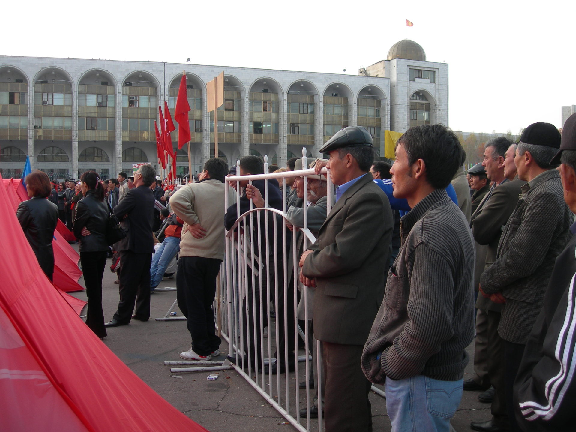 Demonstrations in Bishkek, Kyrgyzstan in 2006.