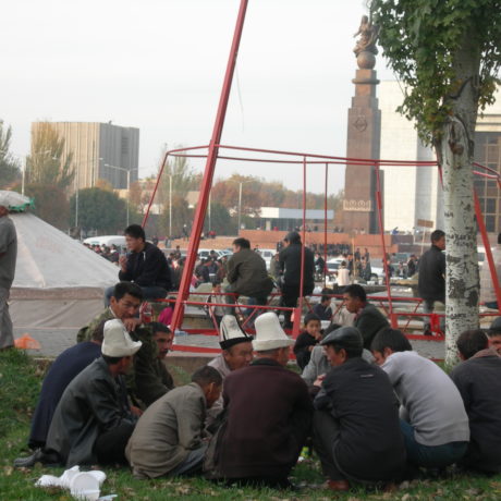 Demonstrations in Kyrgyzstan in 2006.
