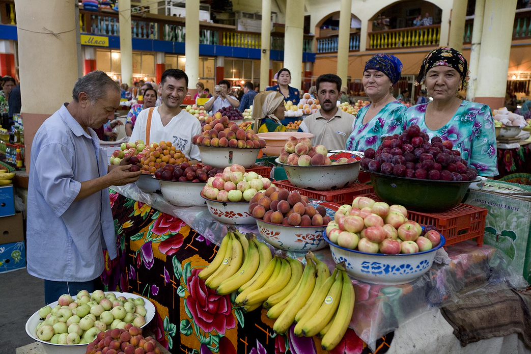 Market in Tajikstan.